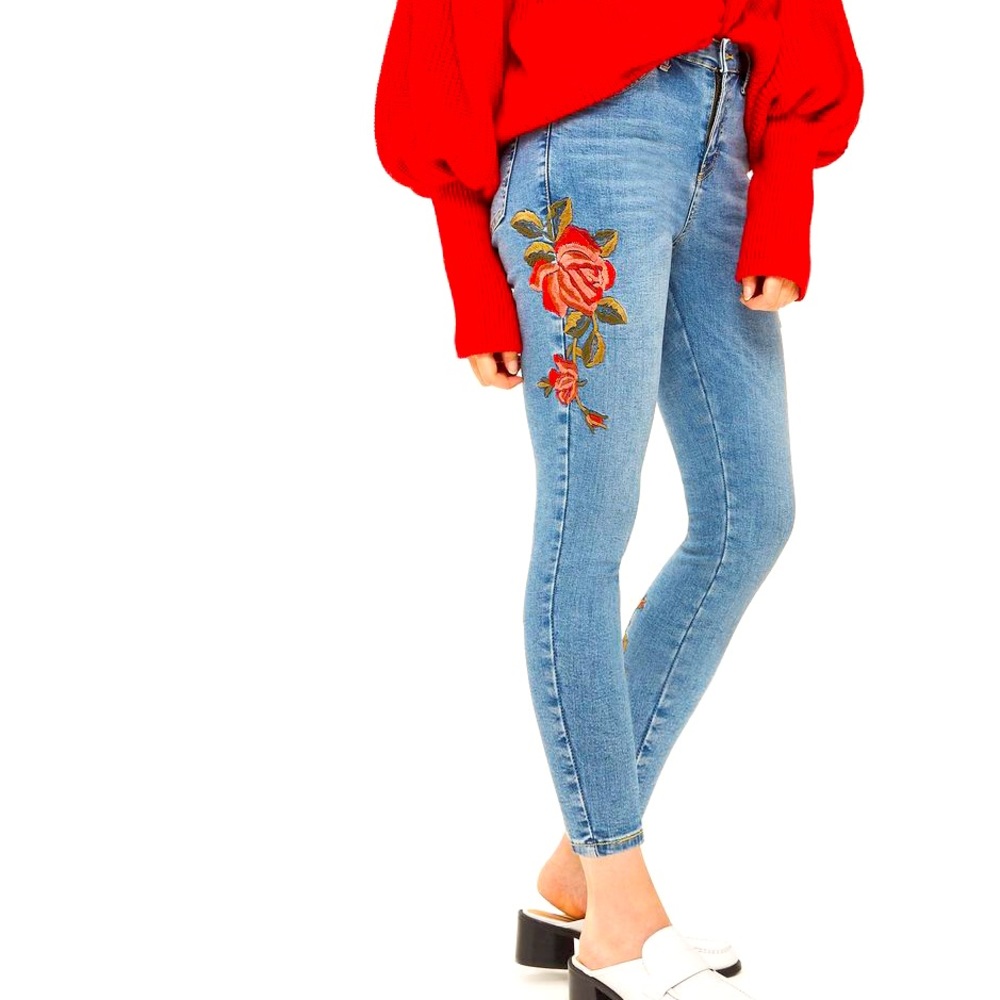 Topshop Petite Rose Jamie Jeans